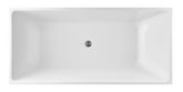 Thin edge No Overflow Sanitary grade Acrylic Recgtangle Free Standing Bathtub 1500x750x580mm
